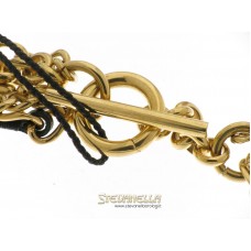 D&G collana Multiple acciaio dorato con charms referenza DJ0507 new